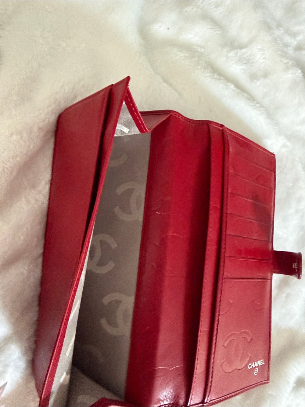CHANEL Cambon Ligne Red Quilted Large CC Wallet - Picture 7 of 11